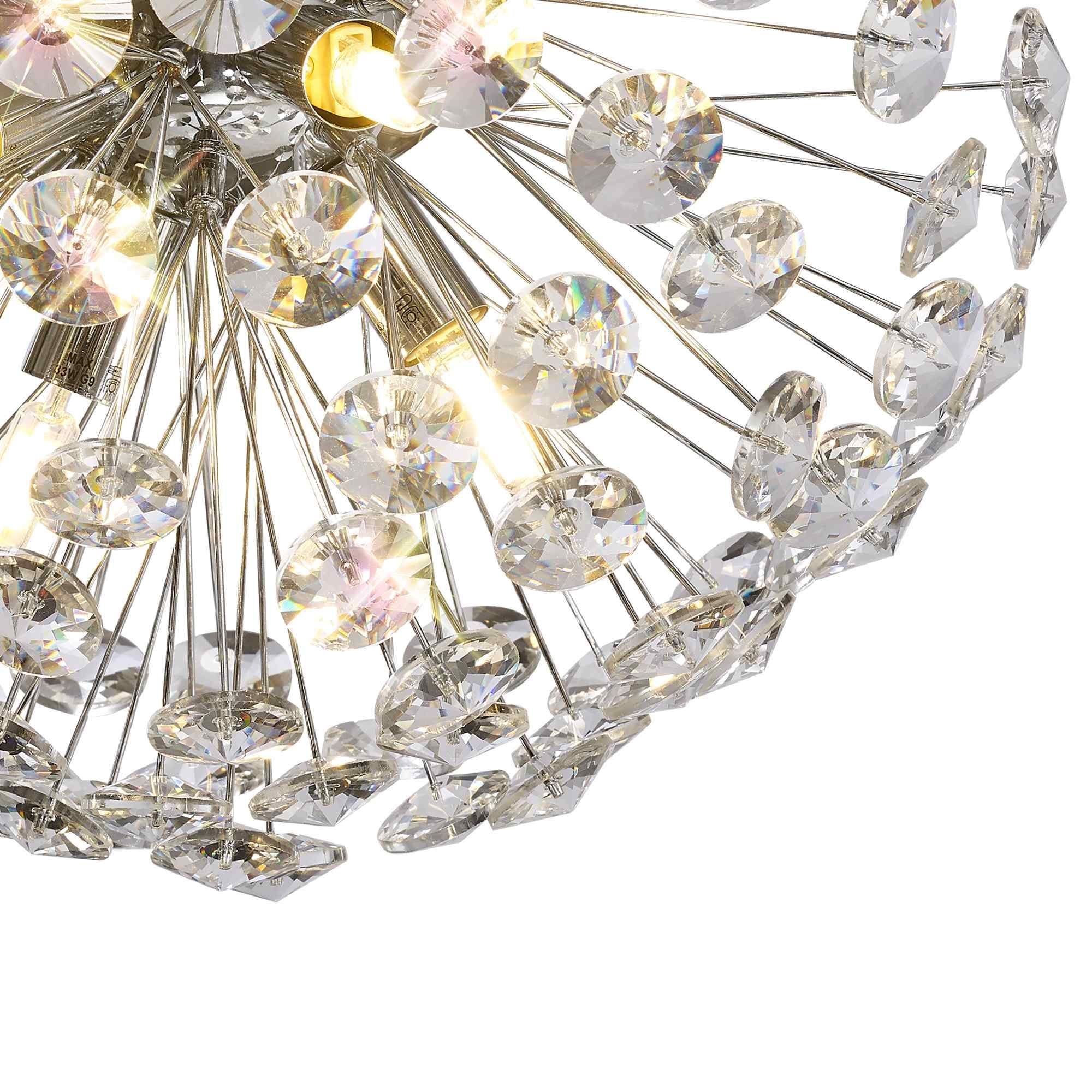 NL86929 Paris 4 Light Ceiling Light Polished Chrome Crystal