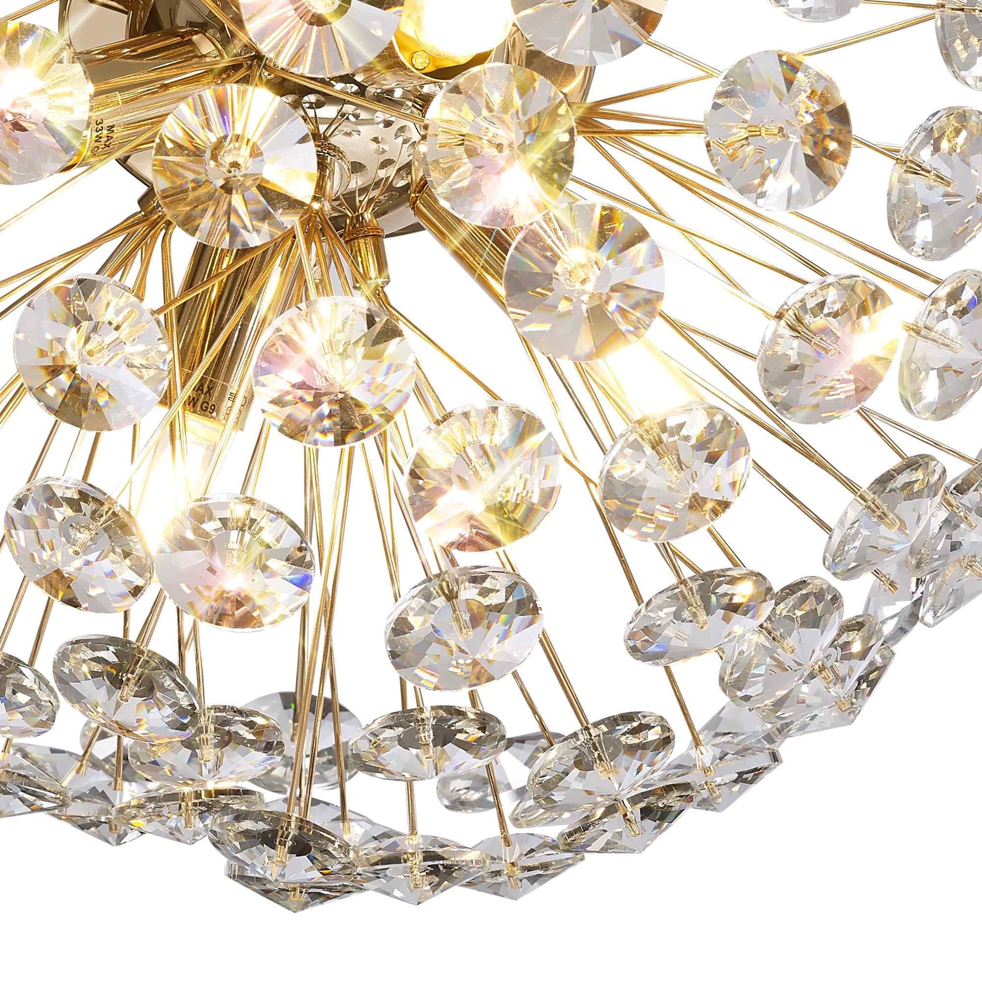 NL86939 Paris 4 Light Ceiling Light French Gold Crystal