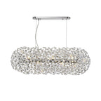 NL87759 Paris 10 Light Oblong Linear Pendant Polished Chrome Crystal
