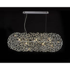 NL87759 Paris 10 Light Oblong Linear Pendant Polished Chrome Crystal