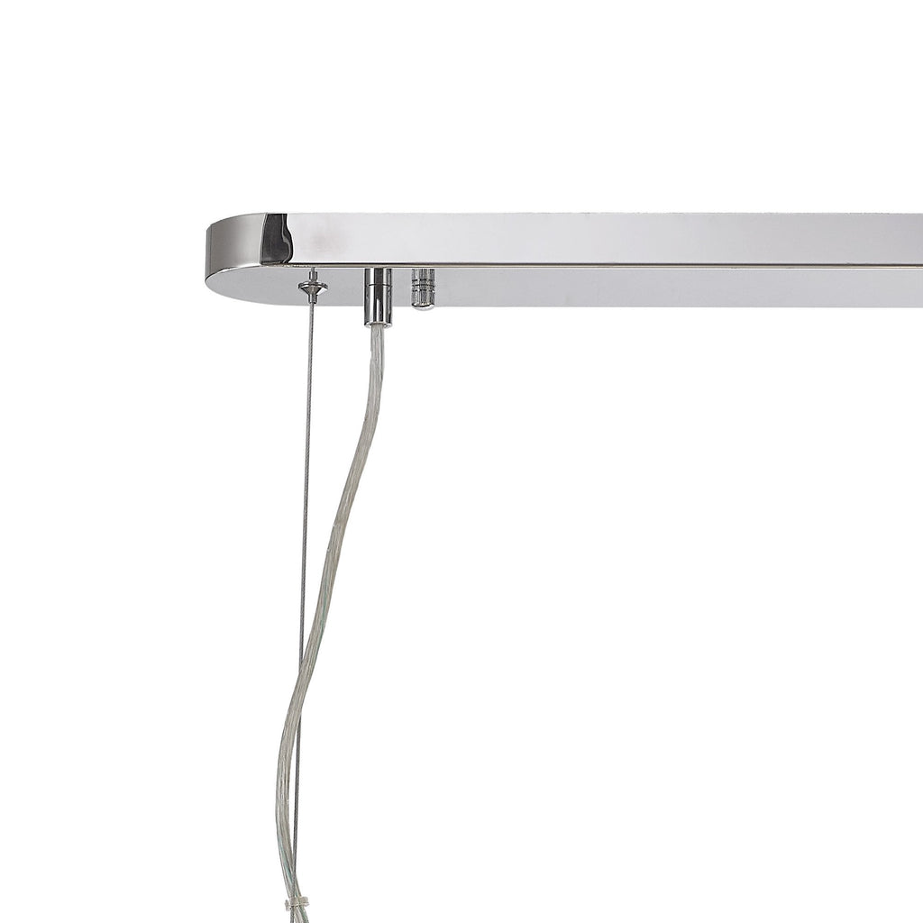 NL87759 Paris 10 Light Oblong Linear Pendant Polished Chrome Crystal