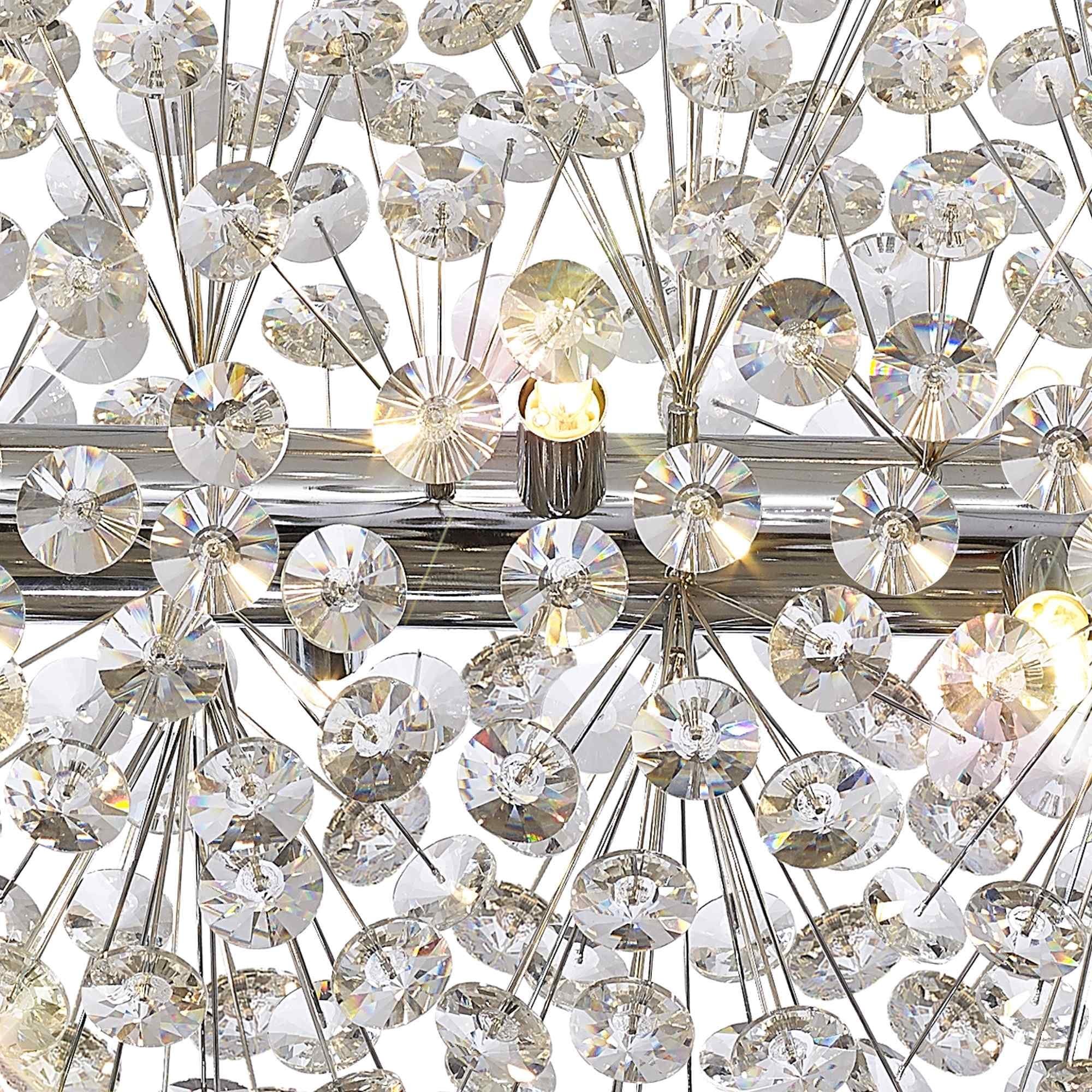 NL87759 Paris 10 Light Oblong Linear Pendant Polished Chrome Crystal