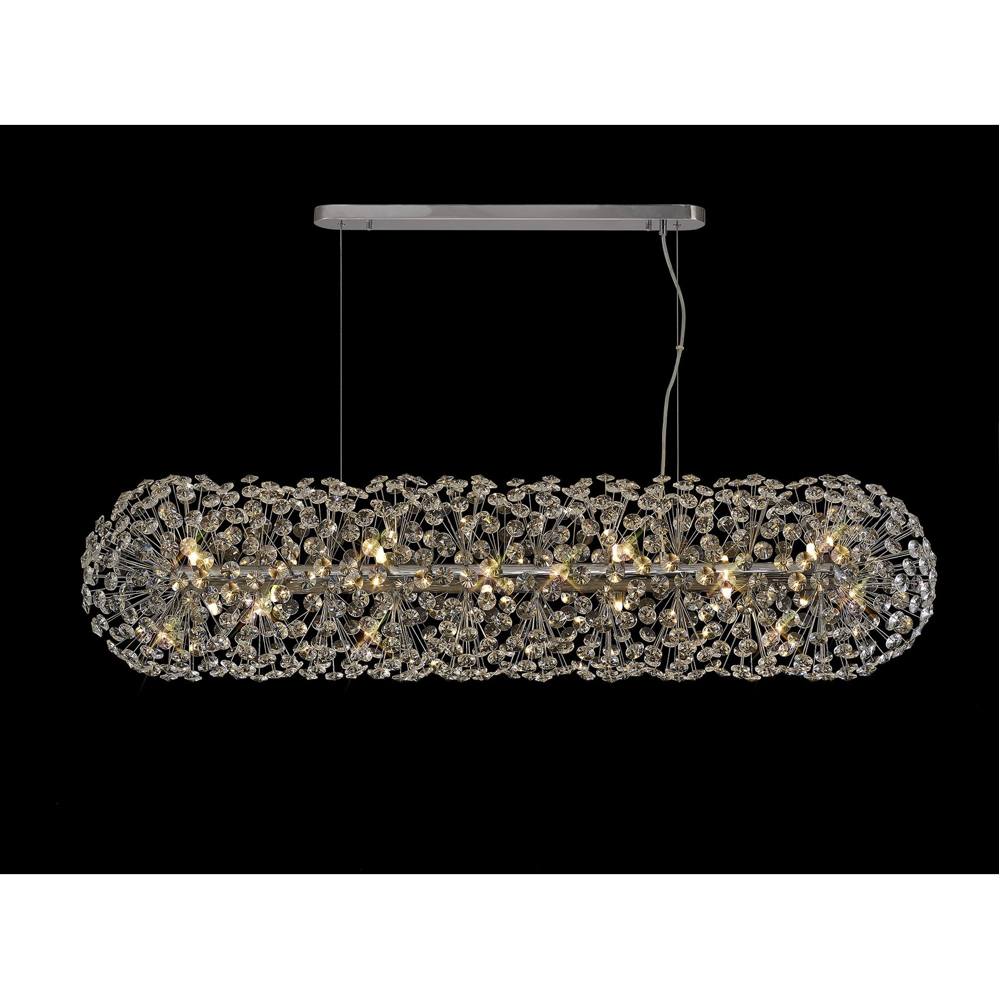 NL87769 Paris 14 Light Oblong Linear Pendant Polished Chrome Crystal