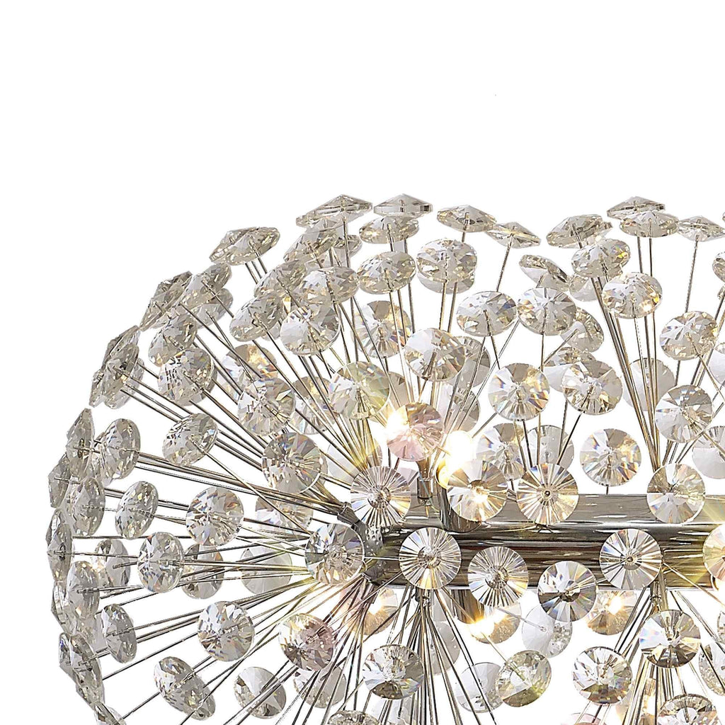 NL87769 Paris 14 Light Oblong Linear Pendant Polished Chrome Crystal