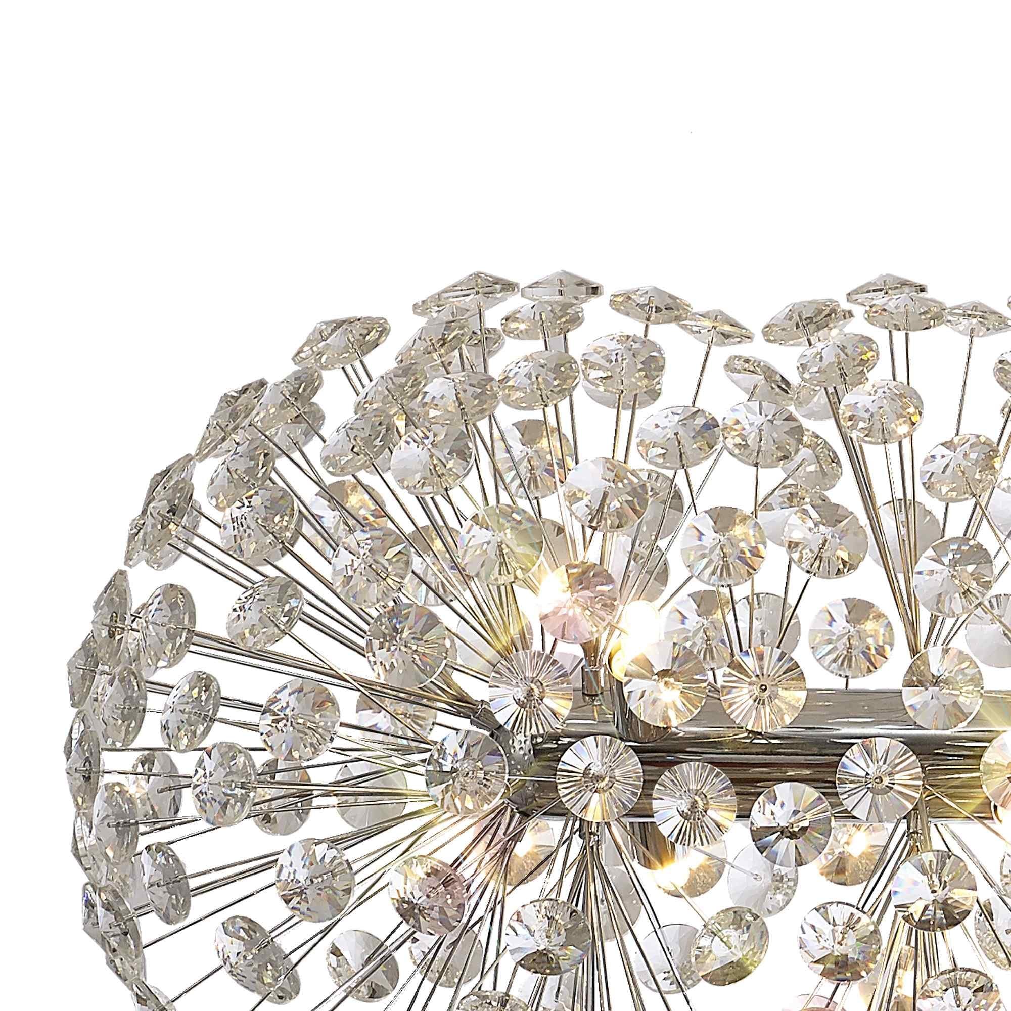 NL87769 Paris 14 Light Oblong Linear Pendant Polished Chrome Crystal