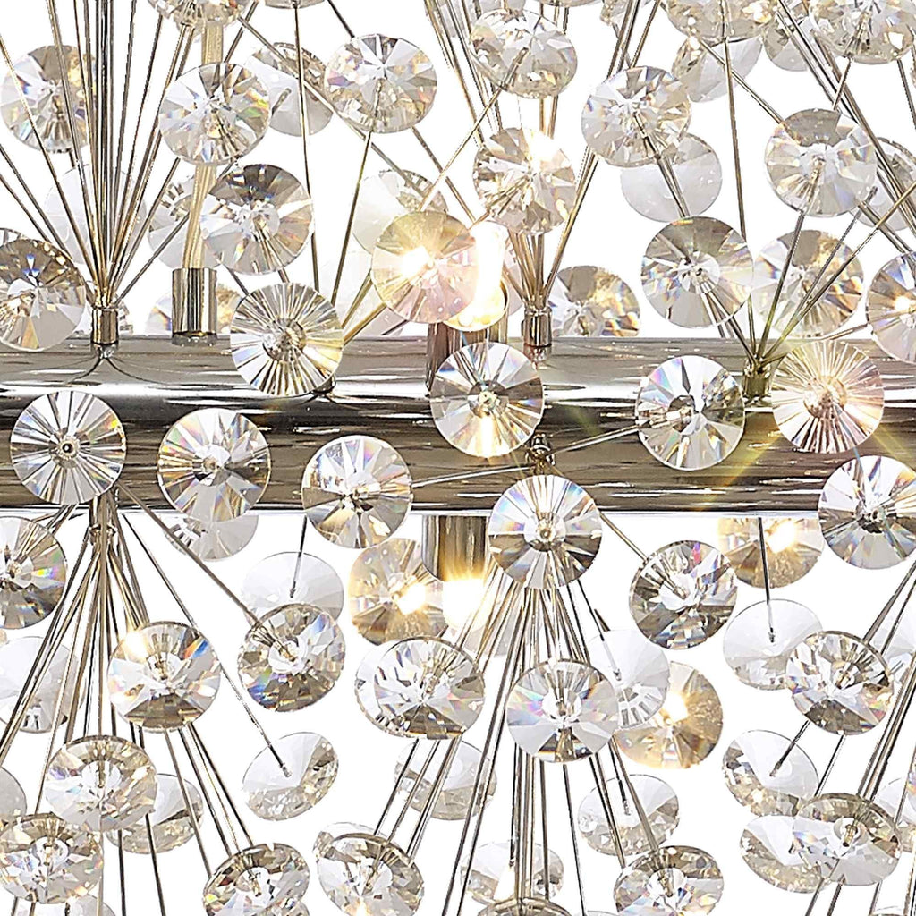 NL87769 Paris 14 Light Oblong Linear Pendant Polished Chrome Crystal