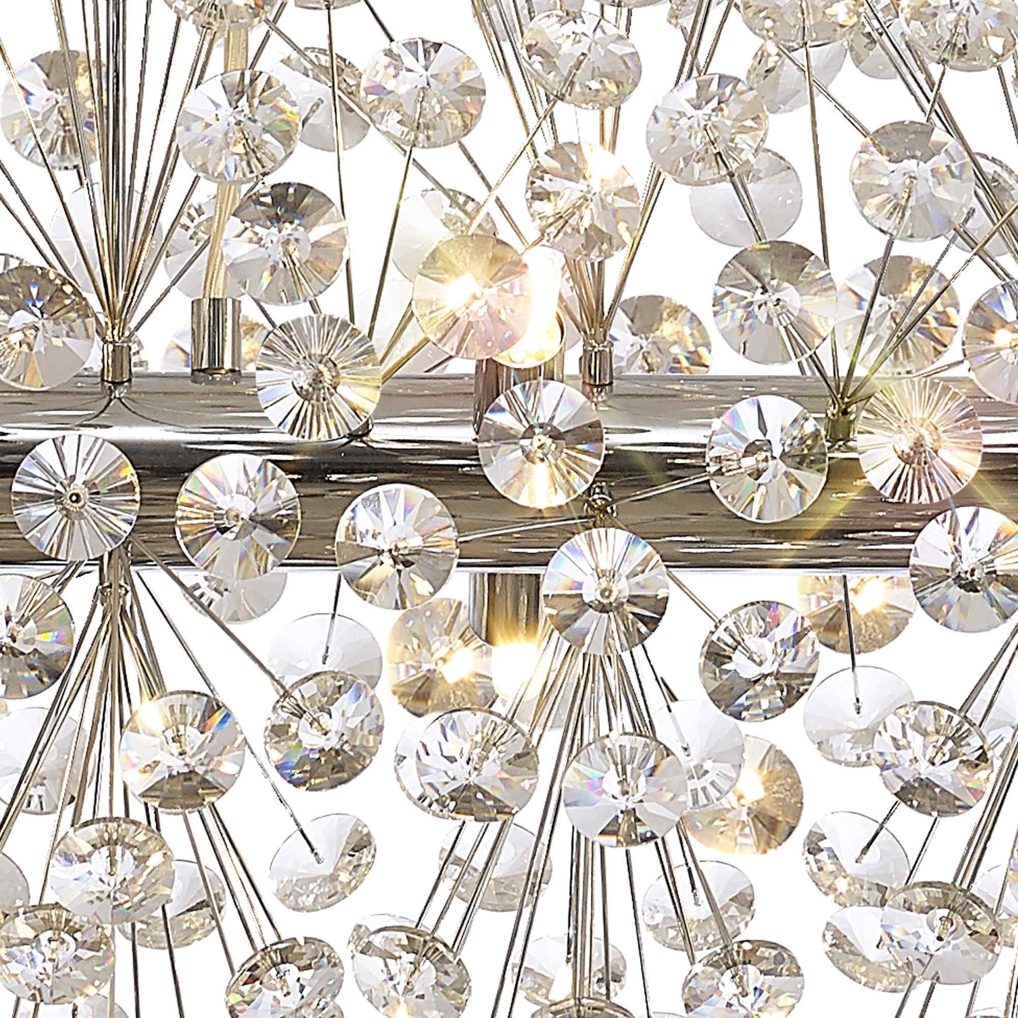 NL87769 Paris 14 Light Oblong Linear Pendant Polished Chrome Crystal