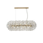NL87779 Paris 10 Light Oblong Linear Pendant French Gold Crystal
