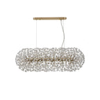 NL87779 Paris 10 Light Oblong Linear Pendant French Gold Crystal
