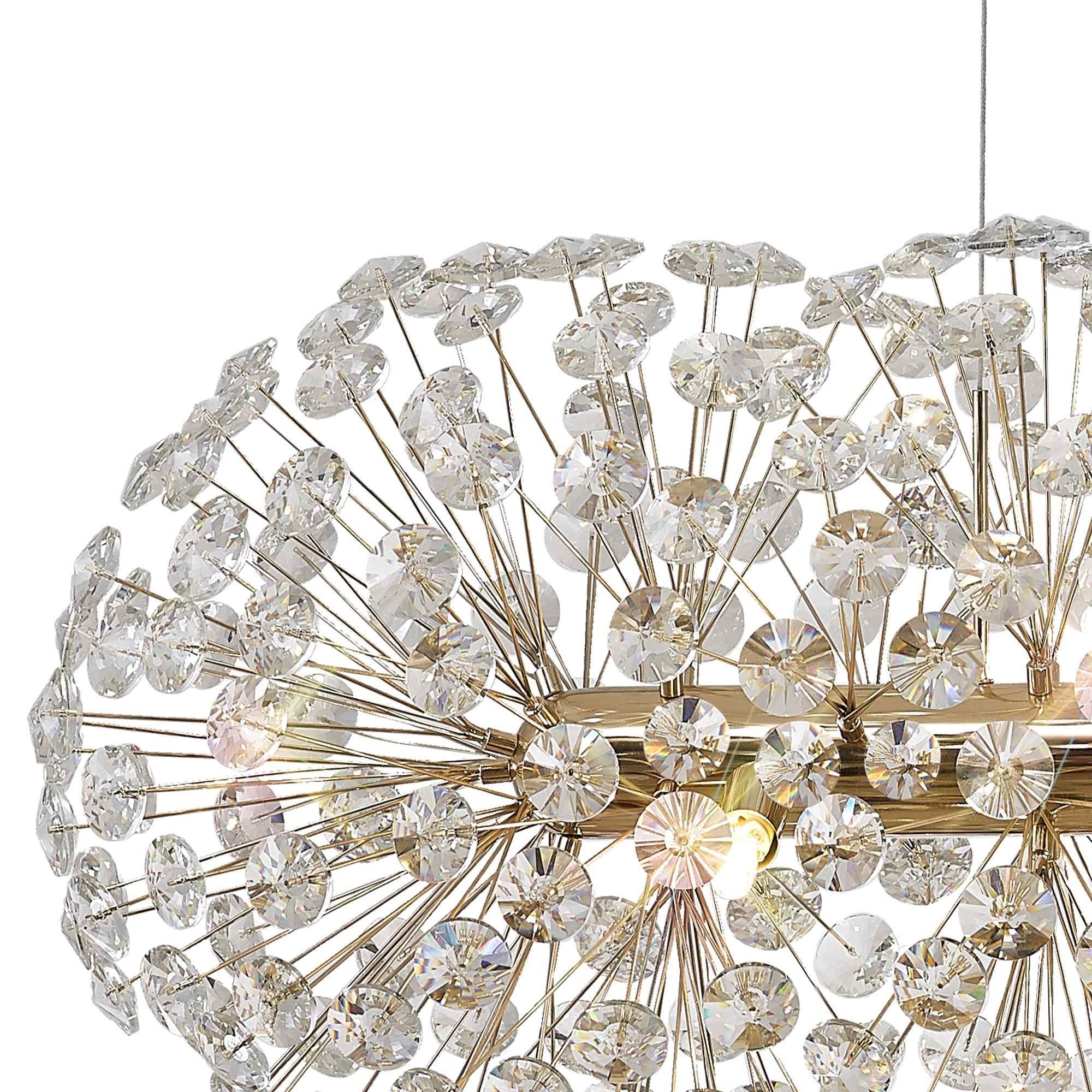 NL87779 Paris 10 Light Oblong Linear Pendant French Gold Crystal