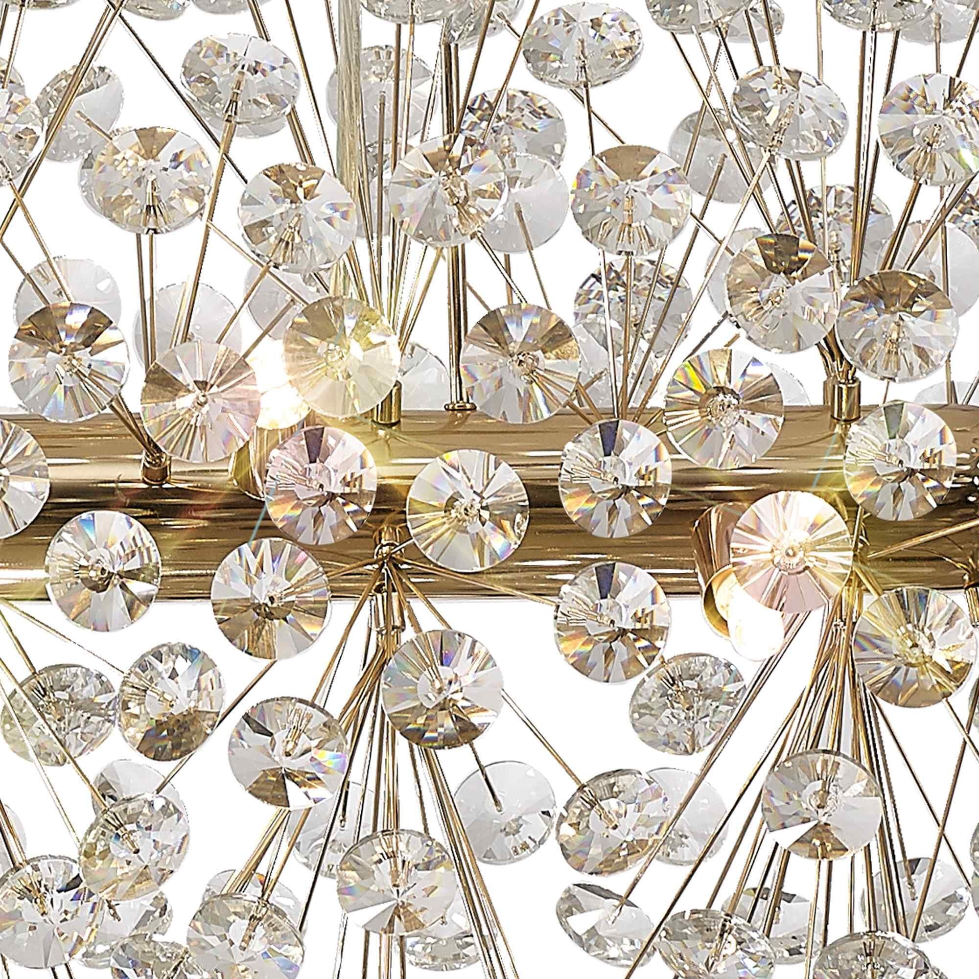 NL87779 Paris 10 Light Oblong Linear Pendant French Gold Crystal
