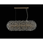 NL87779 Paris 10 Light Oblong Linear Pendant French Gold Crystal