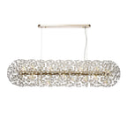 NL87789 Paris 14 Light Oblong Linear Pendant French Gold Crystal