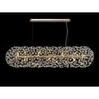 NL87789 Paris 14 Light Oblong Linear Pendant French Gold Crystal