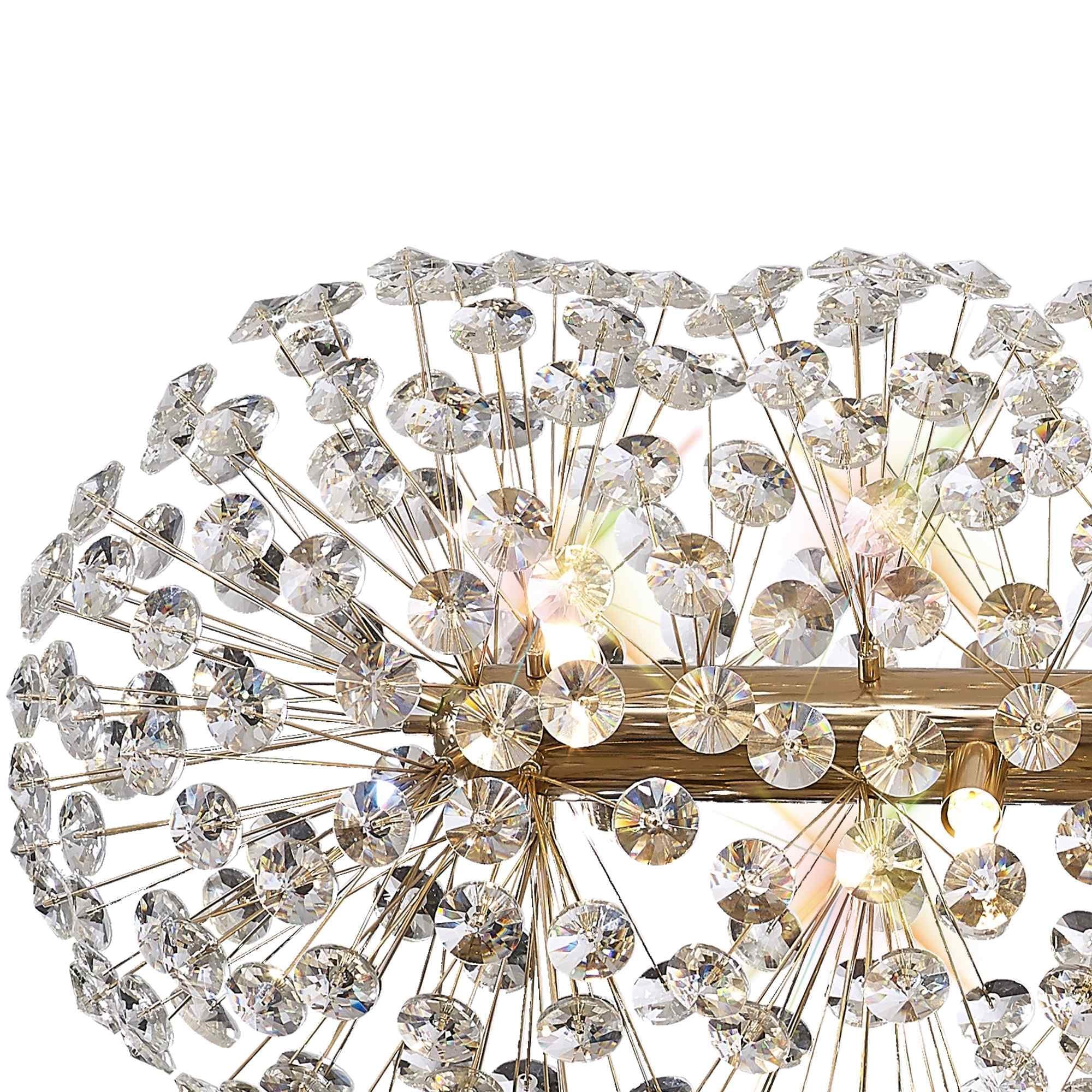 NL87789 Paris 14 Light Oblong Linear Pendant French Gold Crystal