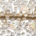 NL87789 Paris 14 Light Oblong Linear Pendant French Gold Crystal