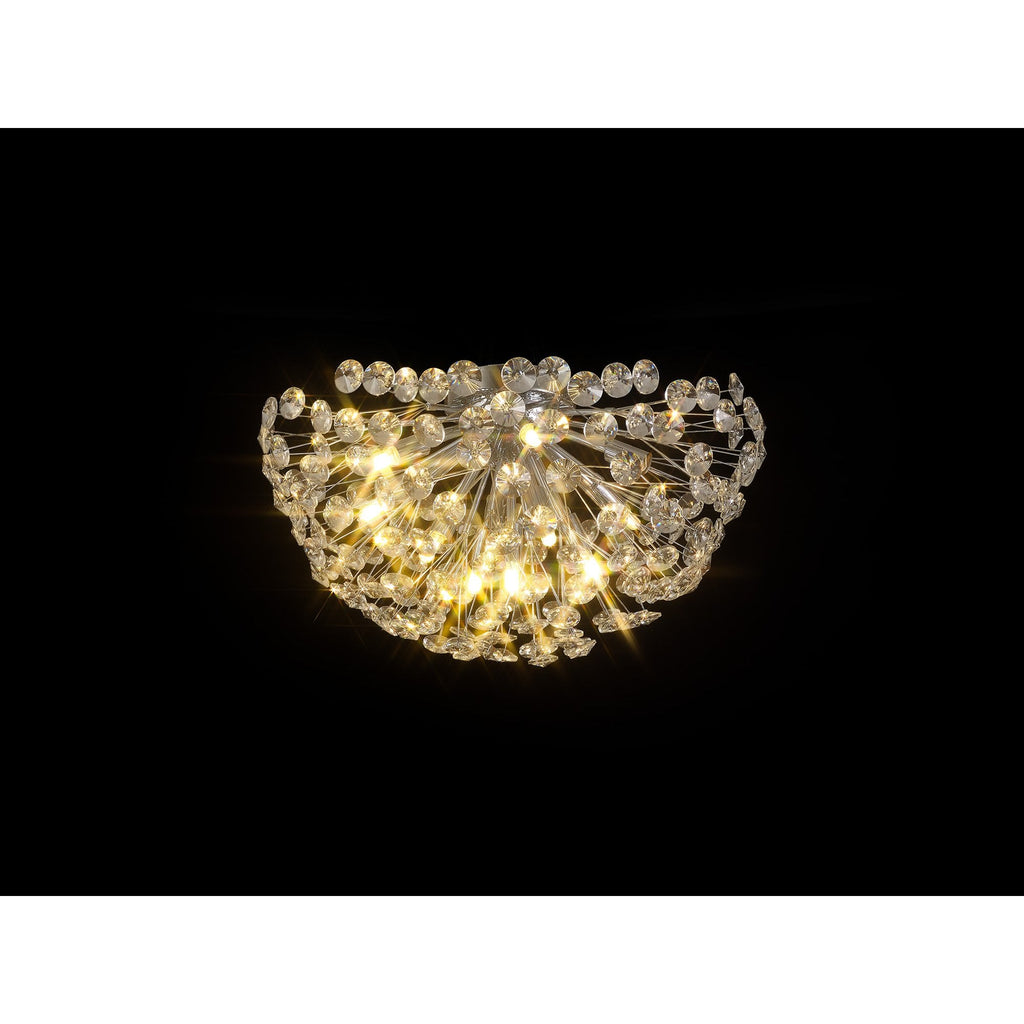 NL99719 Paris 11 Light Ceiling Light Polished Chrome Crystal