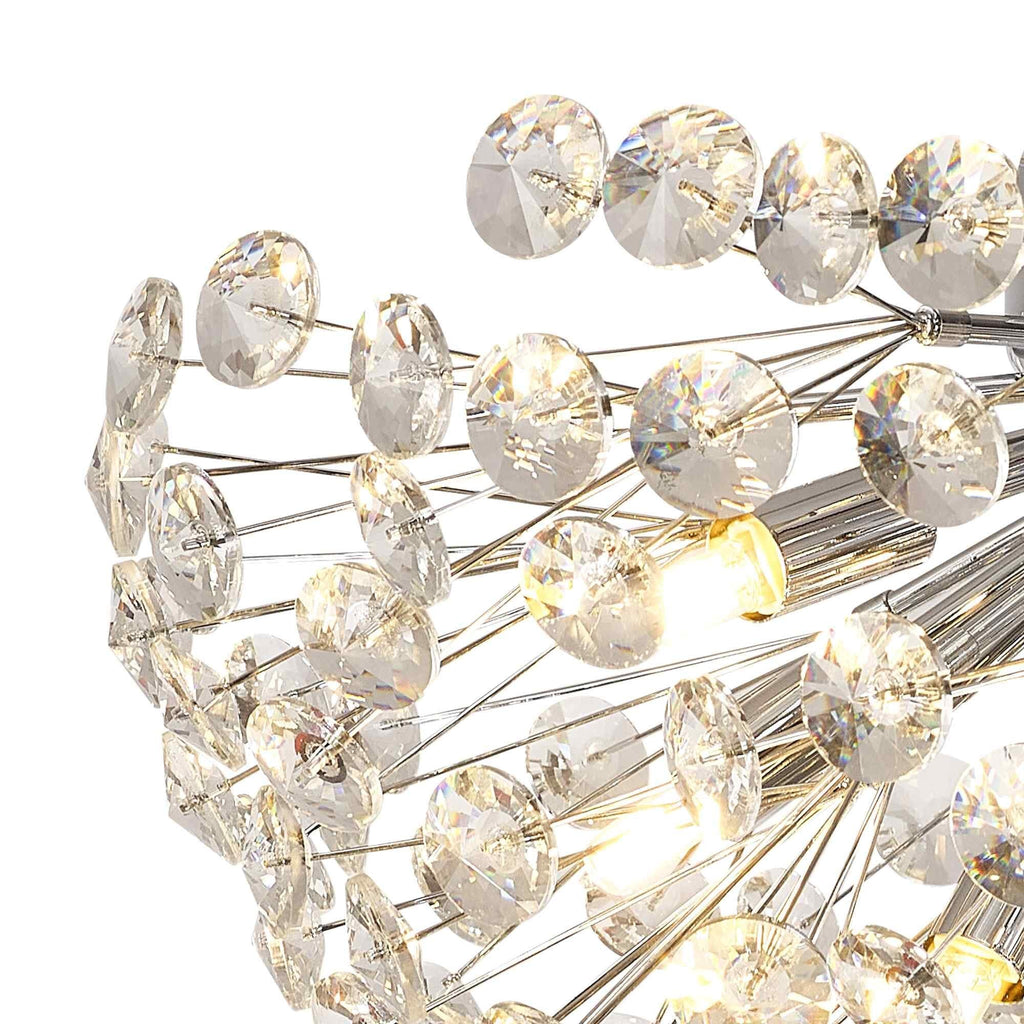 NL99719 Paris 11 Light Ceiling Light Polished Chrome Crystal