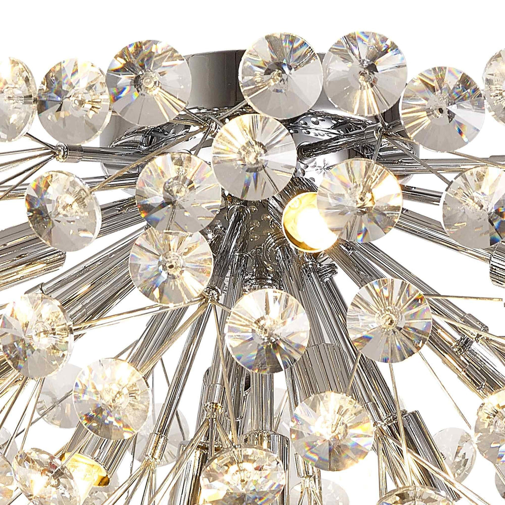 NL99719 Paris 11 Light Ceiling Light Polished Chrome Crystal
