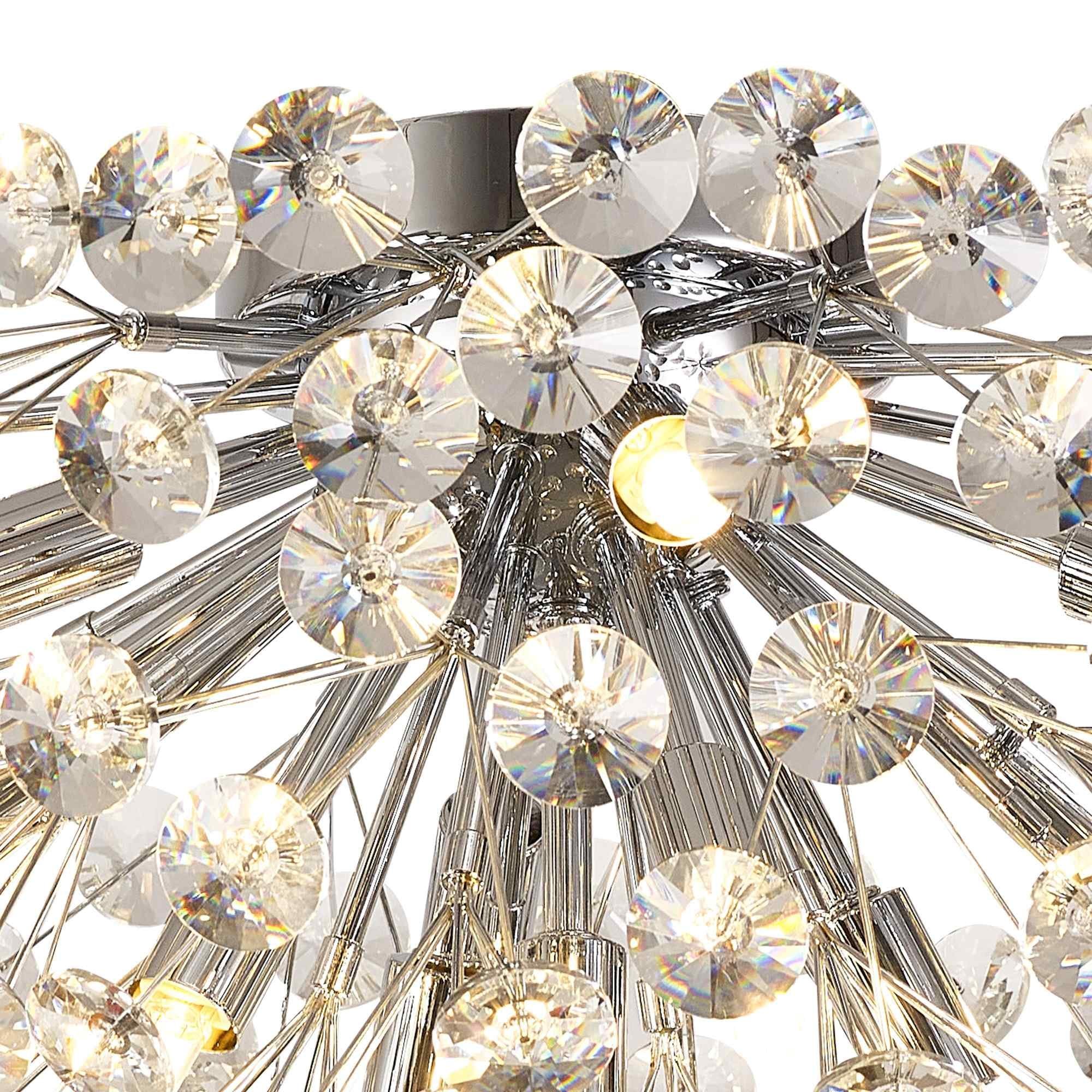 NL99719 Paris 11 Light Ceiling Light Polished Chrome Crystal