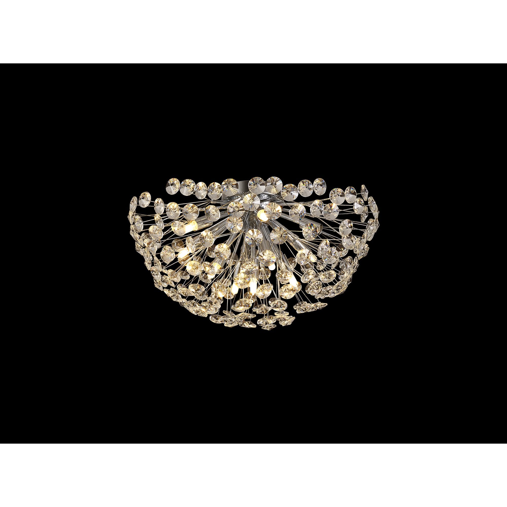 NL99719 Paris 11 Light Ceiling Light Polished Chrome Crystal
