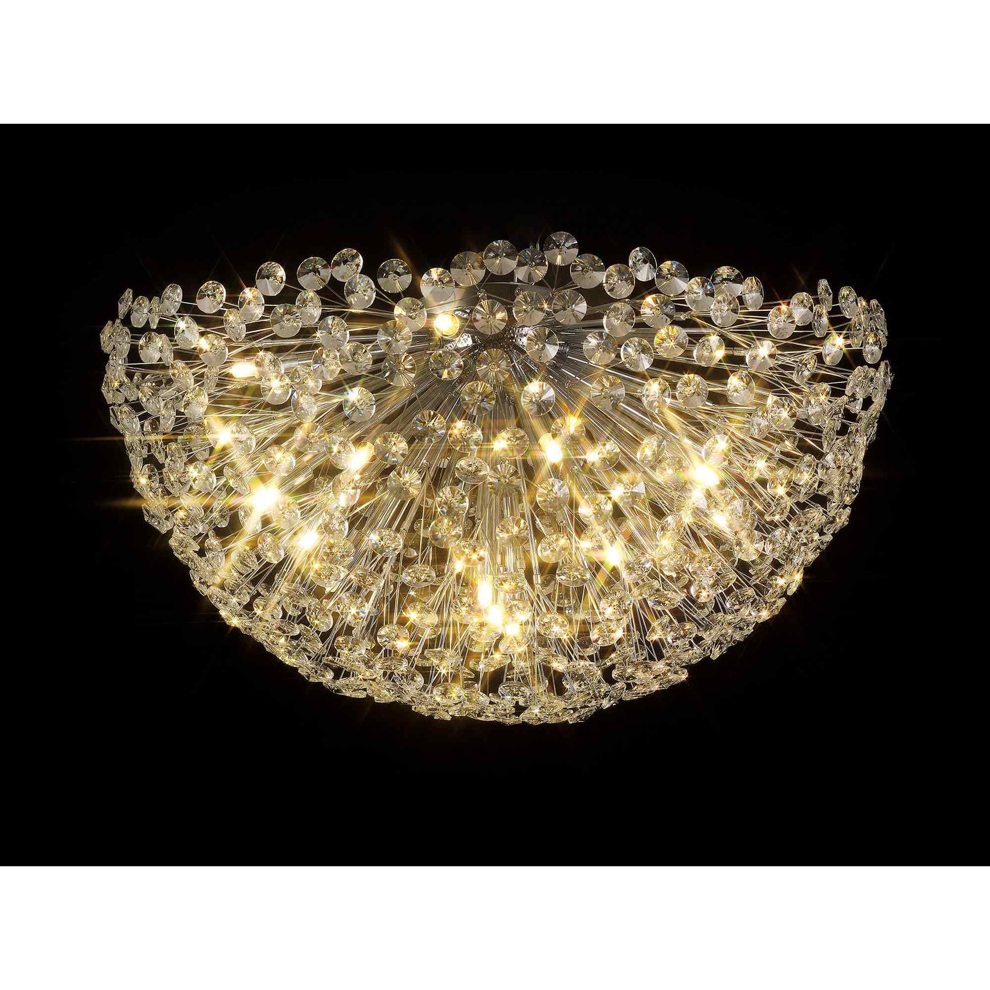 NL99729 Paris 21 Light Ceiling Light Polished Chrome Crystal