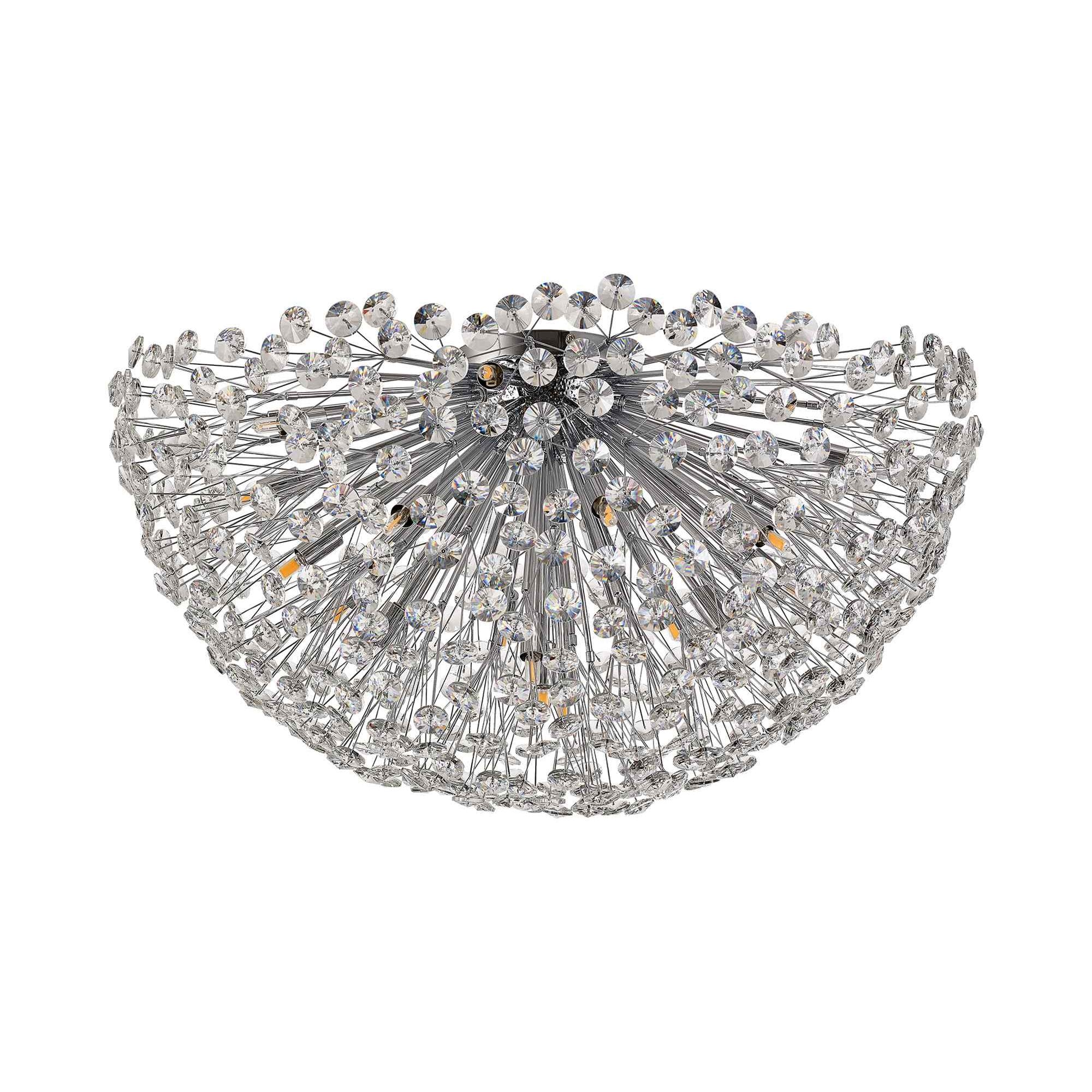 NL99729 Paris 21 Light Ceiling Light Polished Chrome Crystal