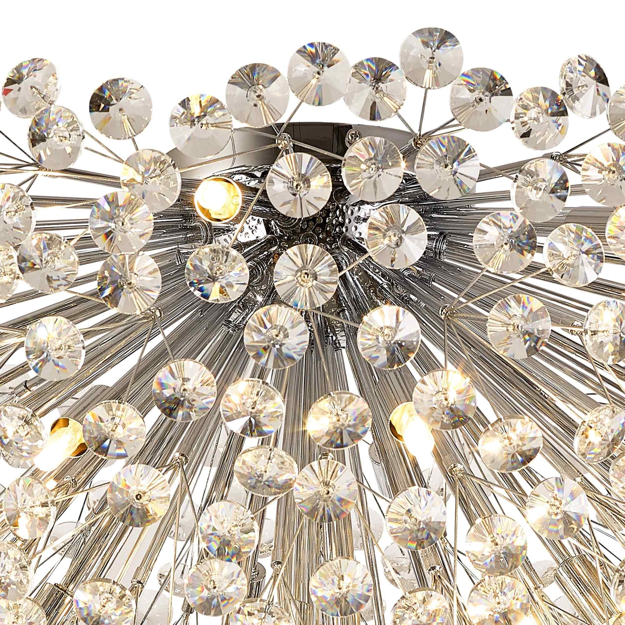 NL99729 Paris 21 Light Ceiling Light Polished Chrome Crystal