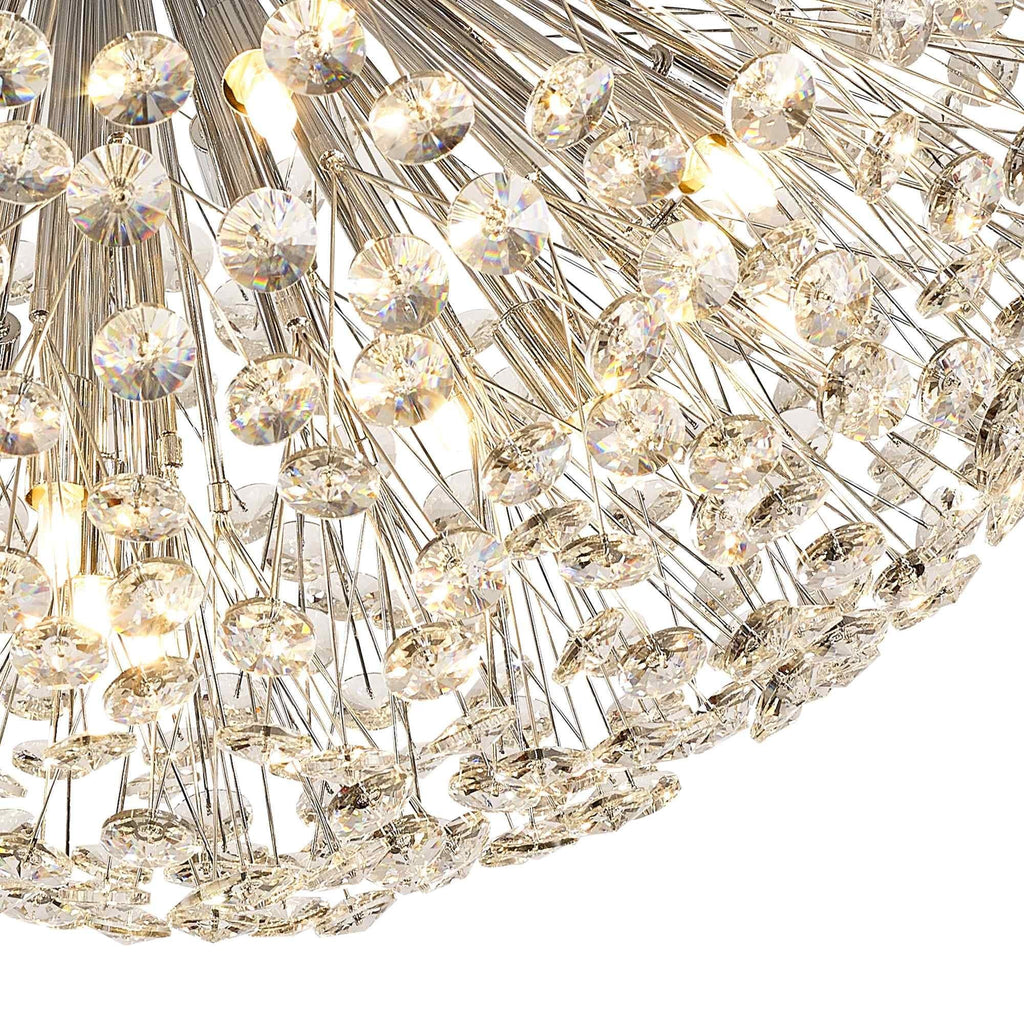 NL99729 Paris 21 Light Ceiling Light Polished Chrome Crystal