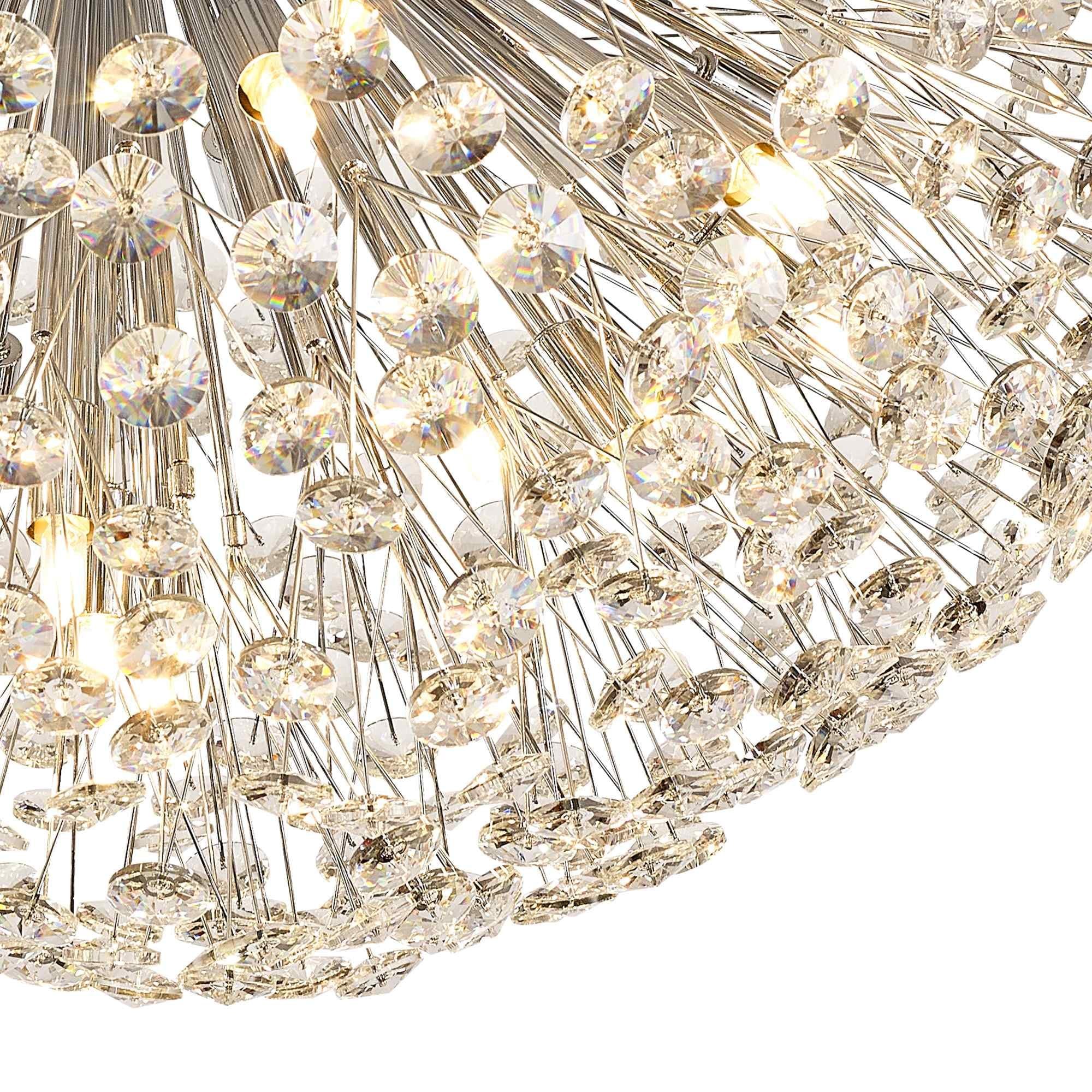 NL99729 Paris 21 Light Ceiling Light Polished Chrome Crystal