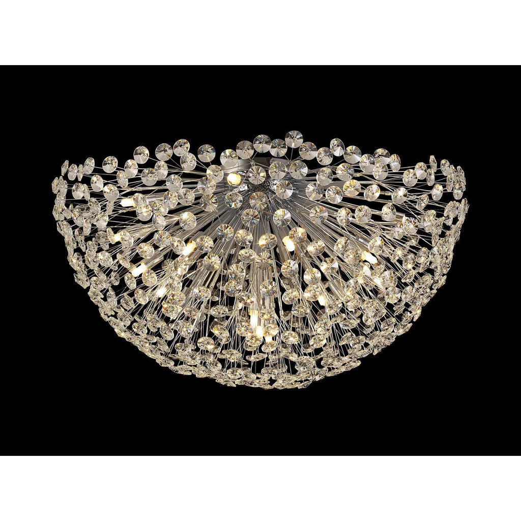 NL99729 Paris 21 Light Ceiling Light Polished Chrome Crystal