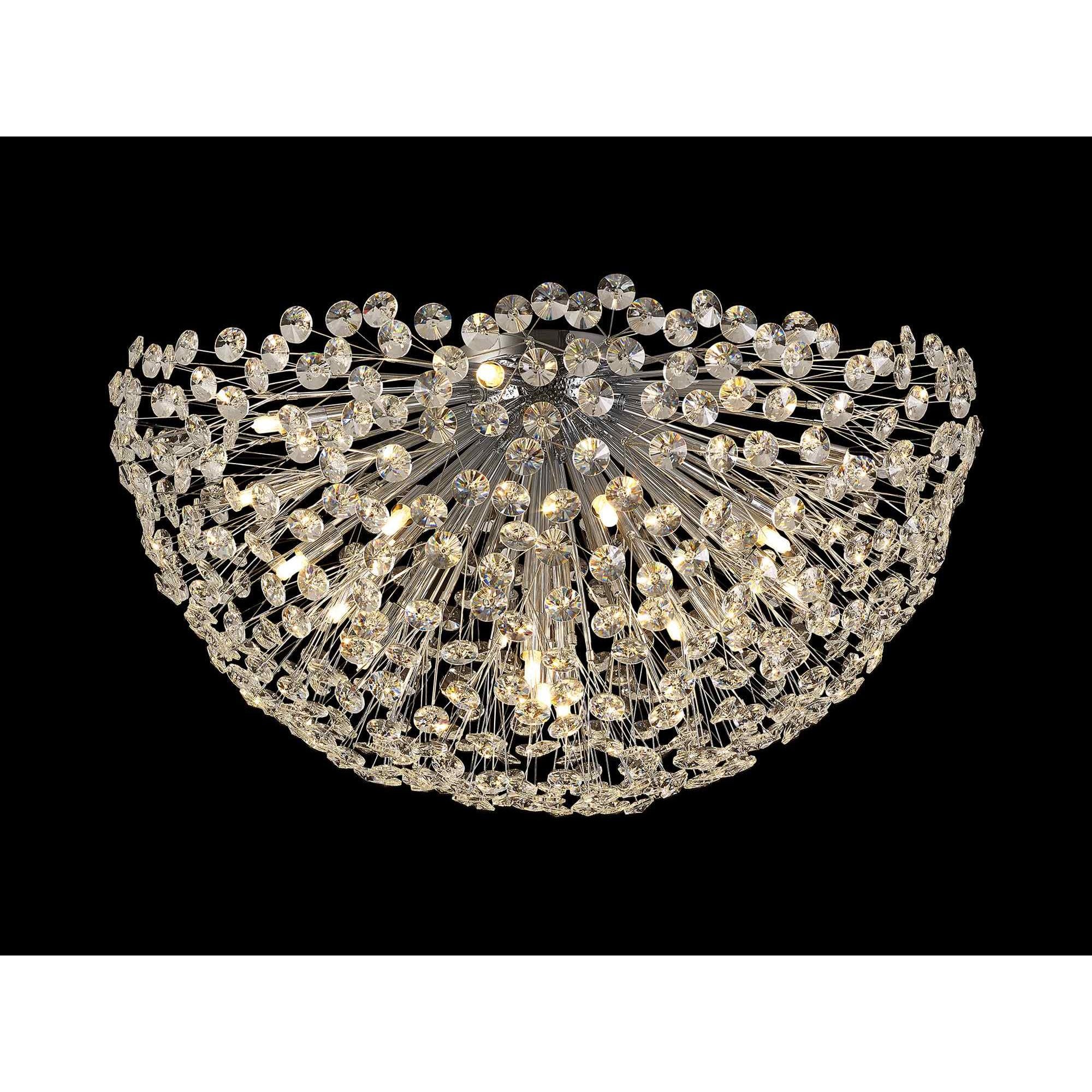 NL99729 Paris 21 Light Ceiling Light Polished Chrome Crystal