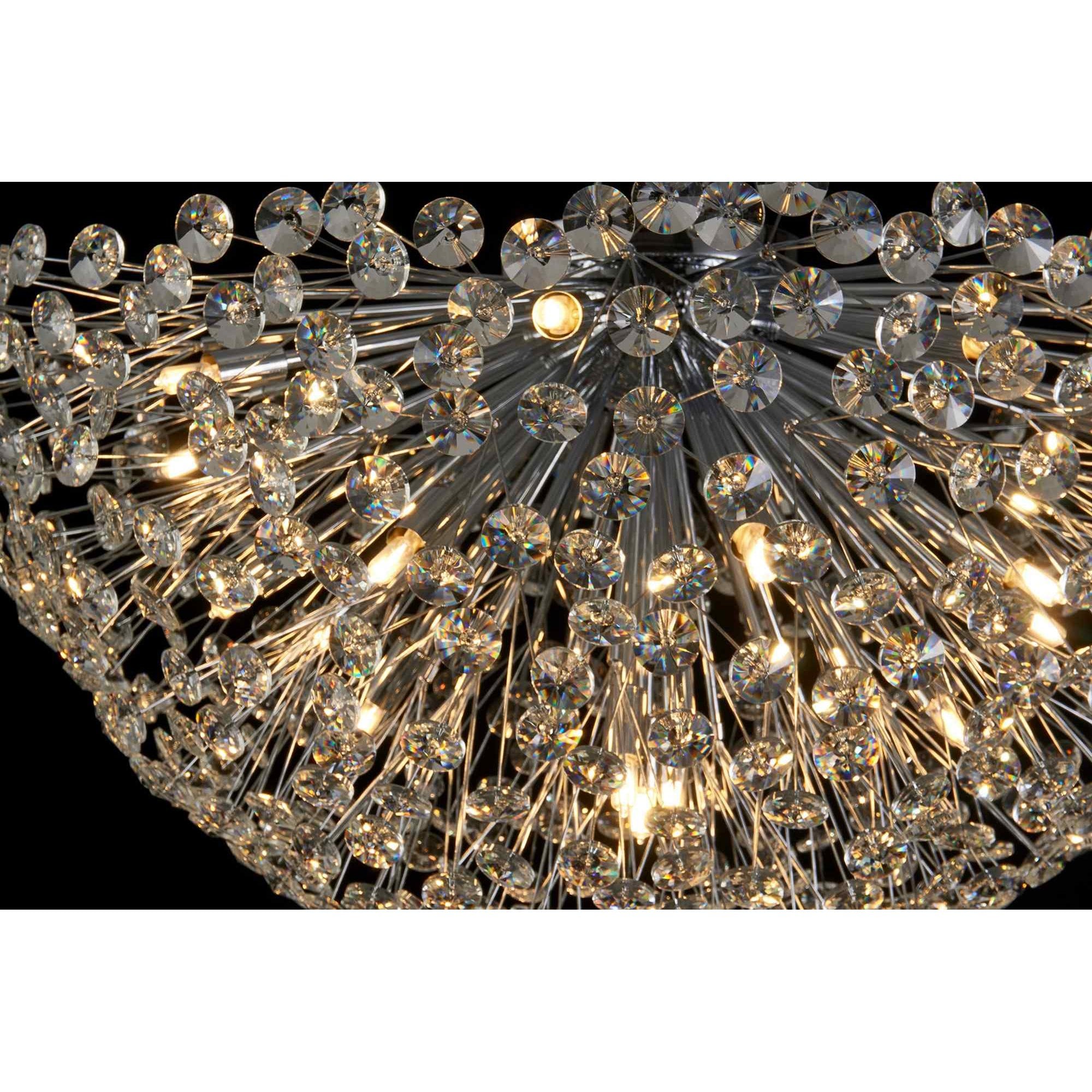 NL99729 Paris 21 Light Ceiling Light Polished Chrome Crystal