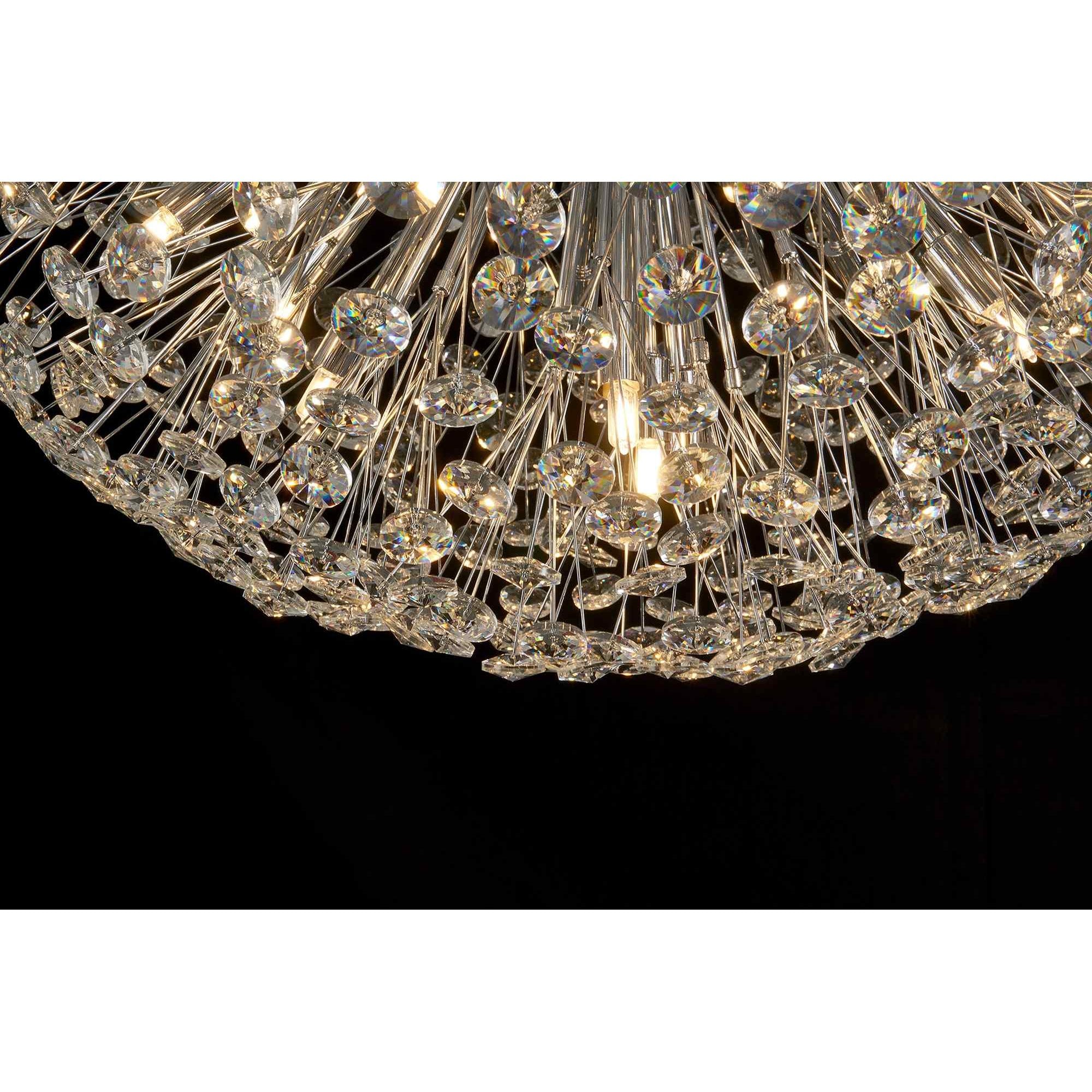 NL99729 Paris 21 Light Ceiling Light Polished Chrome Crystal