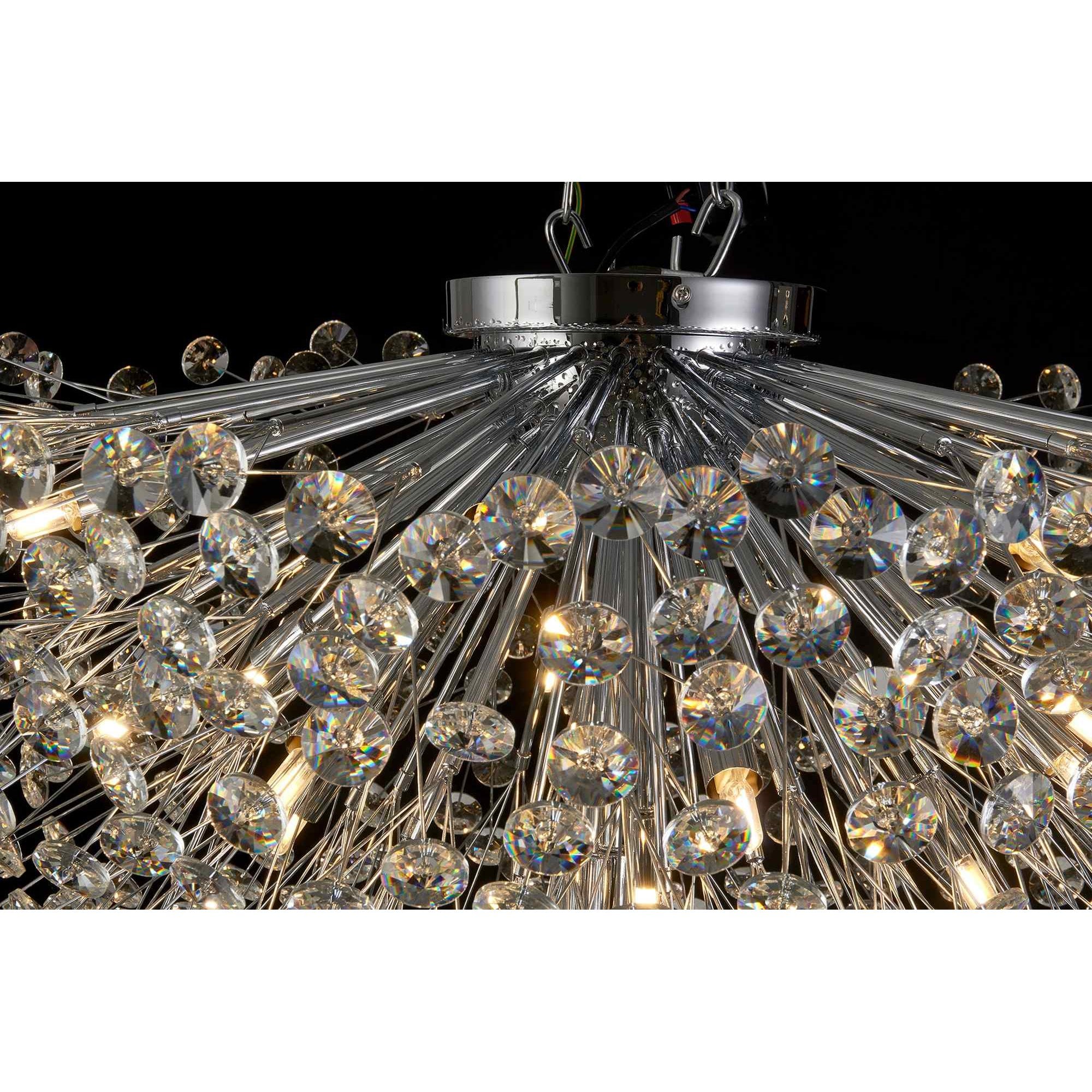 NL99729 Paris 21 Light Ceiling Light Polished Chrome Crystal