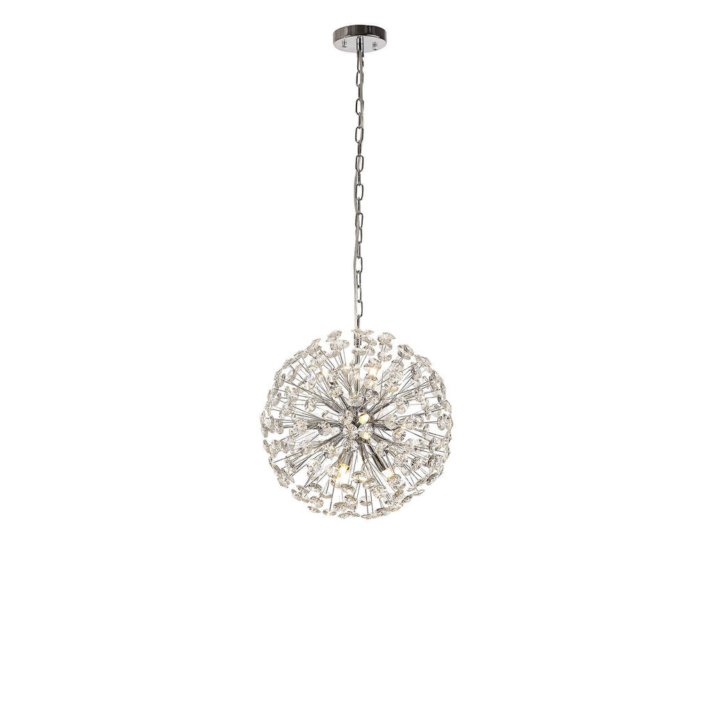 NL99739 Paris 9 Light Pendant Polished Chrome Crystal