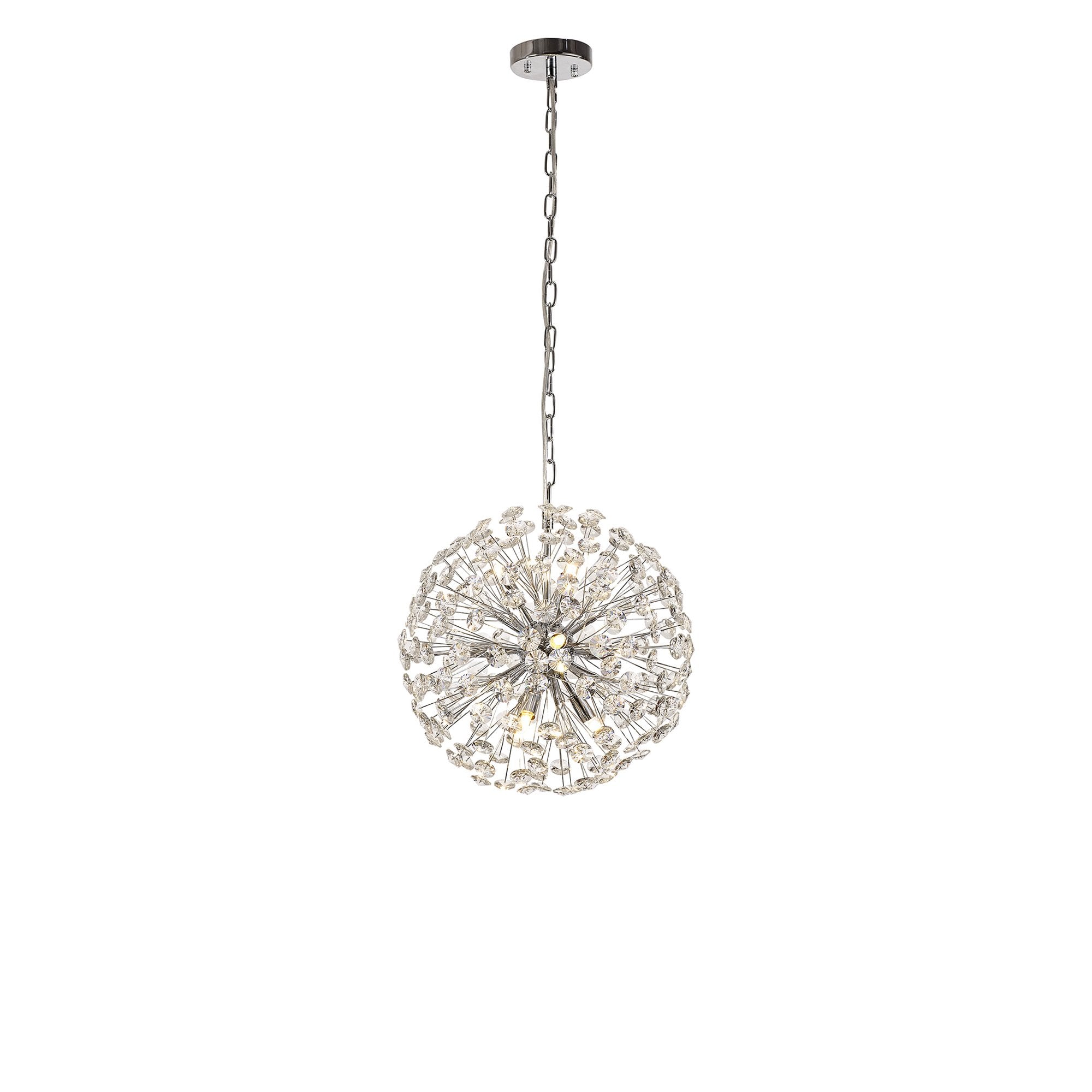 NL99739 Paris 9 Light Pendant Polished Chrome Crystal