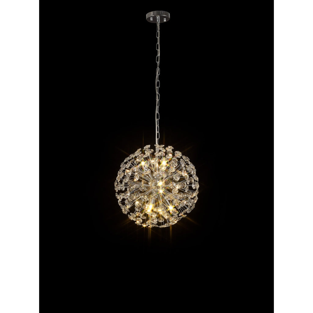 NL99739 Paris 9 Light Pendant Polished Chrome Crystal