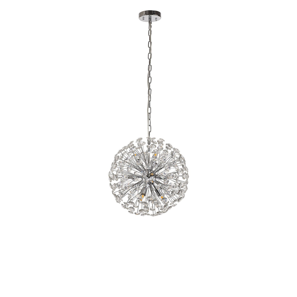 NL99739 Paris 9 Light Pendant Polished Chrome Crystal