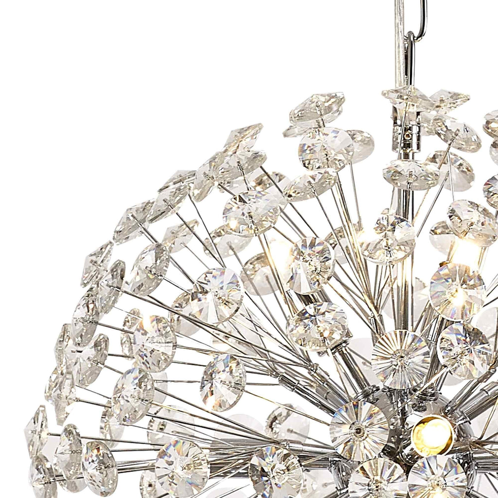 NL99739 Paris 9 Light Pendant Polished Chrome Crystal