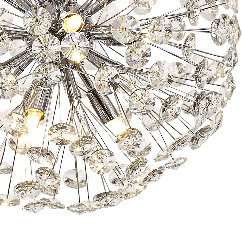 NL99739 Paris 9 Light Pendant Polished Chrome Crystal