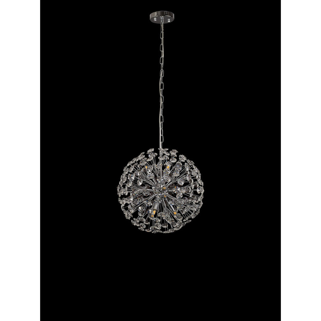 NL99739 Paris 9 Light Pendant Polished Chrome Crystal