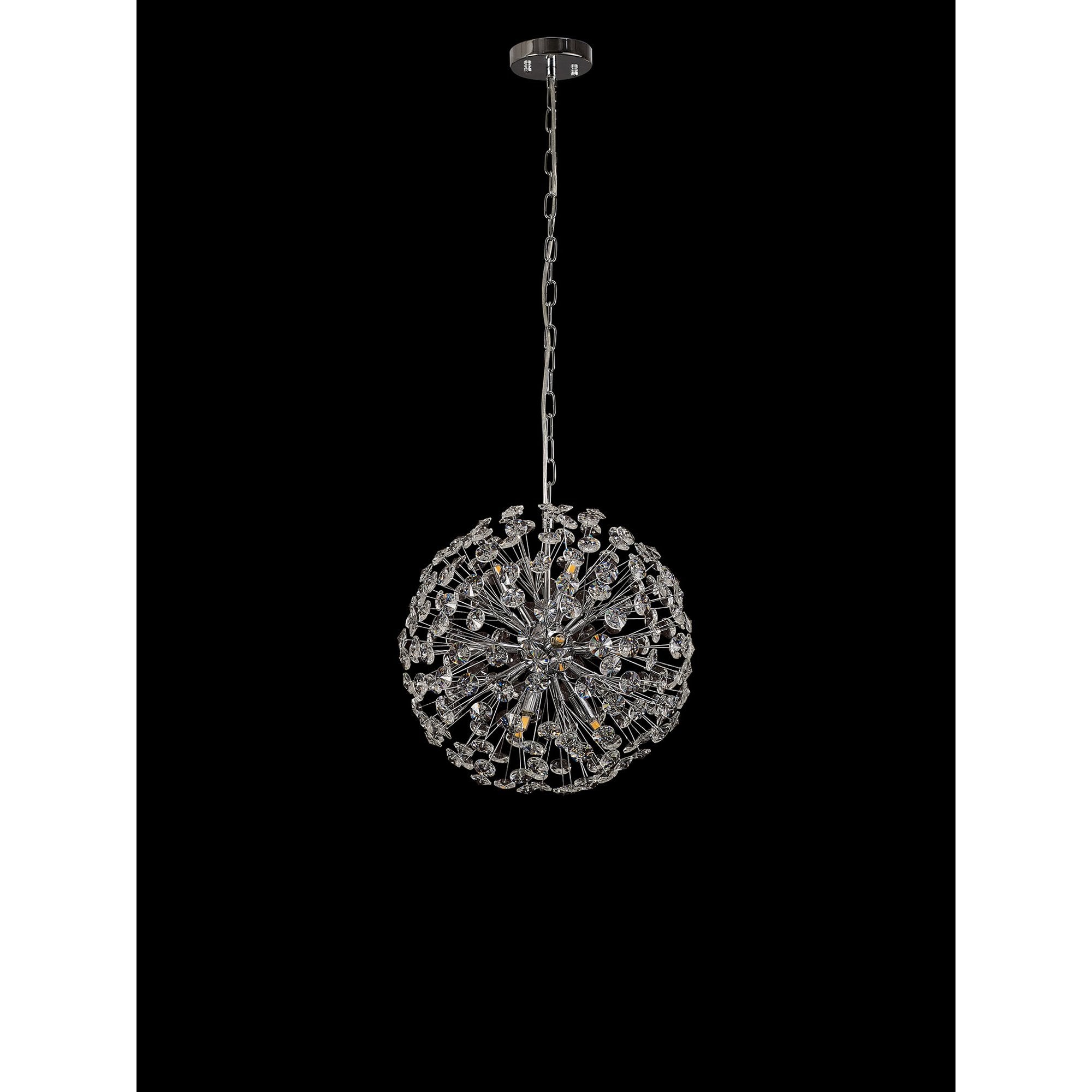 NL99739 Paris 9 Light Pendant Polished Chrome Crystal