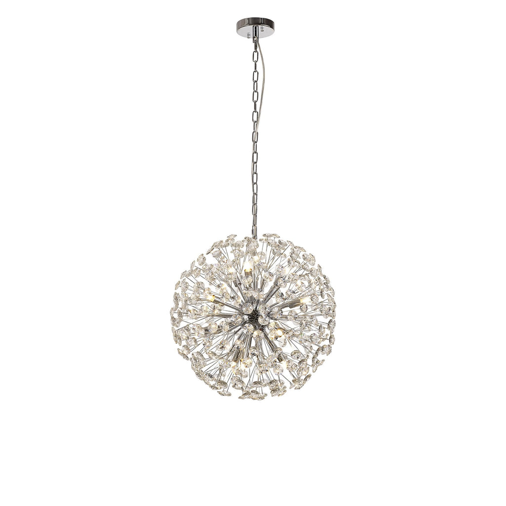 NL99749 Paris 12 Light Pendant Polished Chrome Crystal