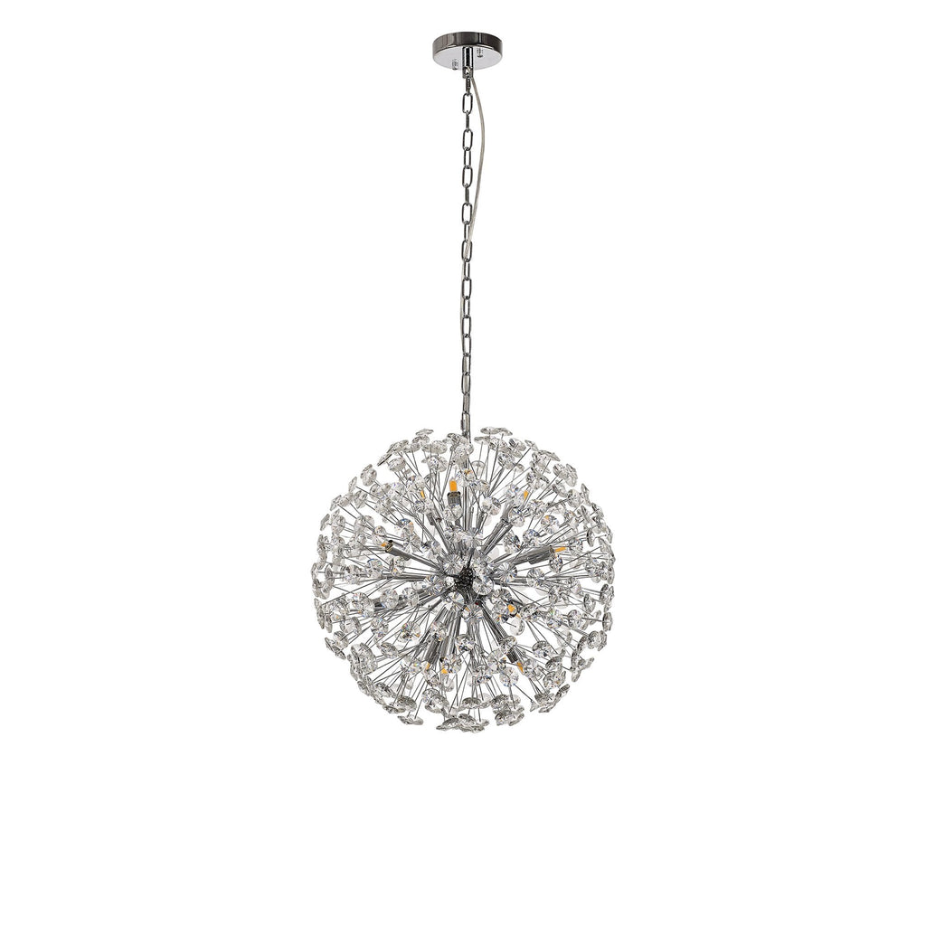 NL99749 Paris 12 Light Pendant Polished Chrome Crystal