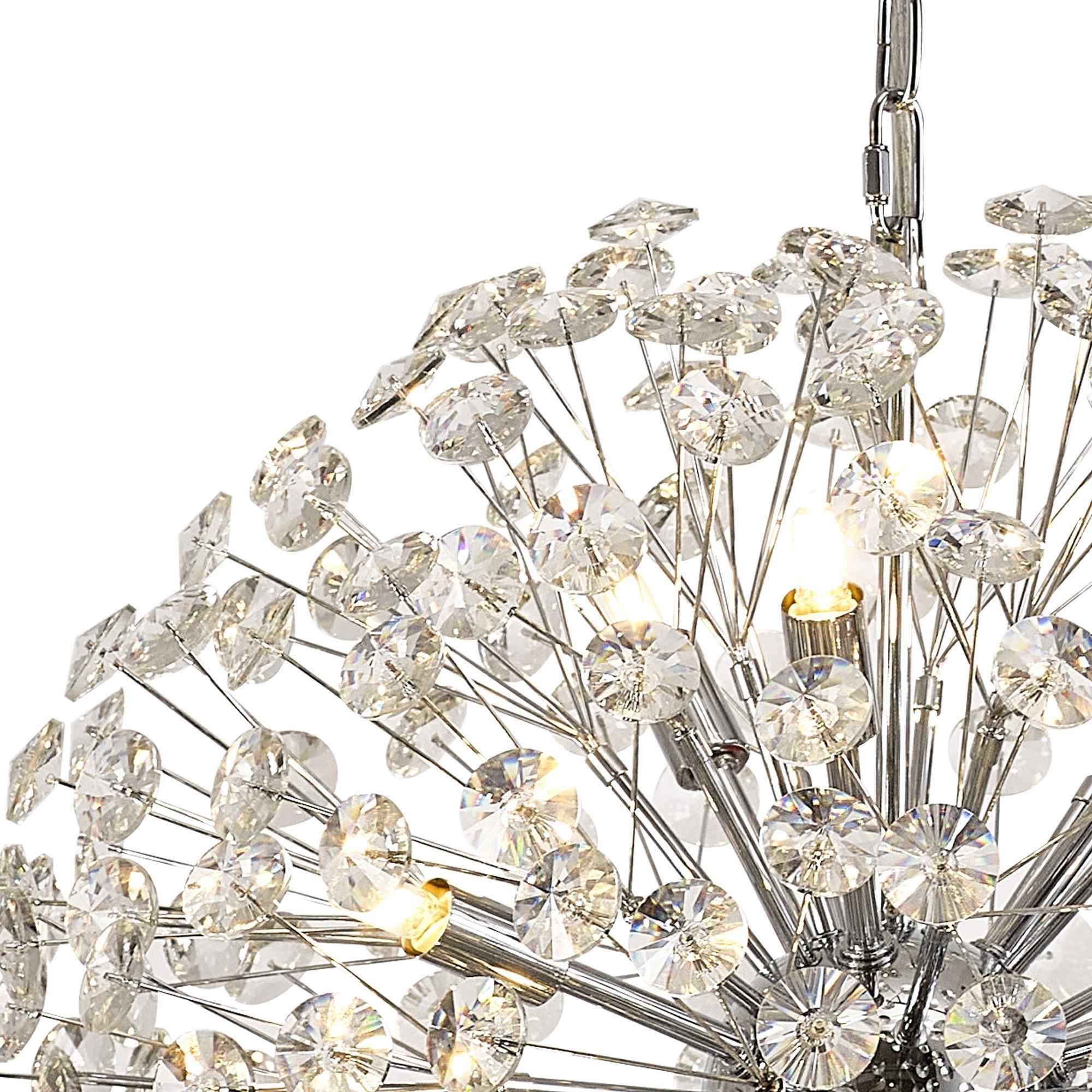 NL99749 Paris 12 Light Pendant Polished Chrome Crystal