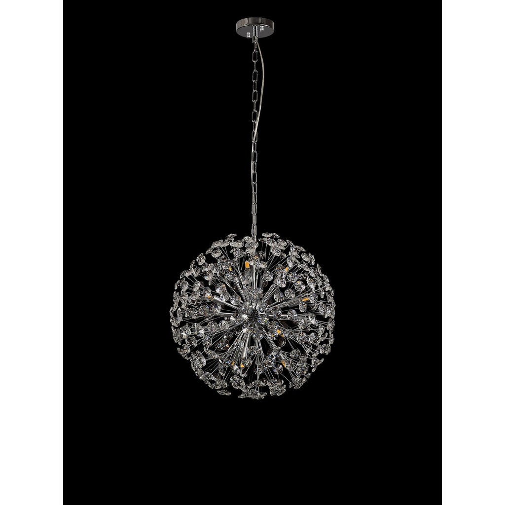 NL99749 Paris 12 Light Pendant Polished Chrome Crystal