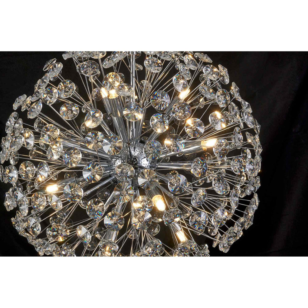 NL99749 Paris 12 Light Pendant Polished Chrome Crystal
