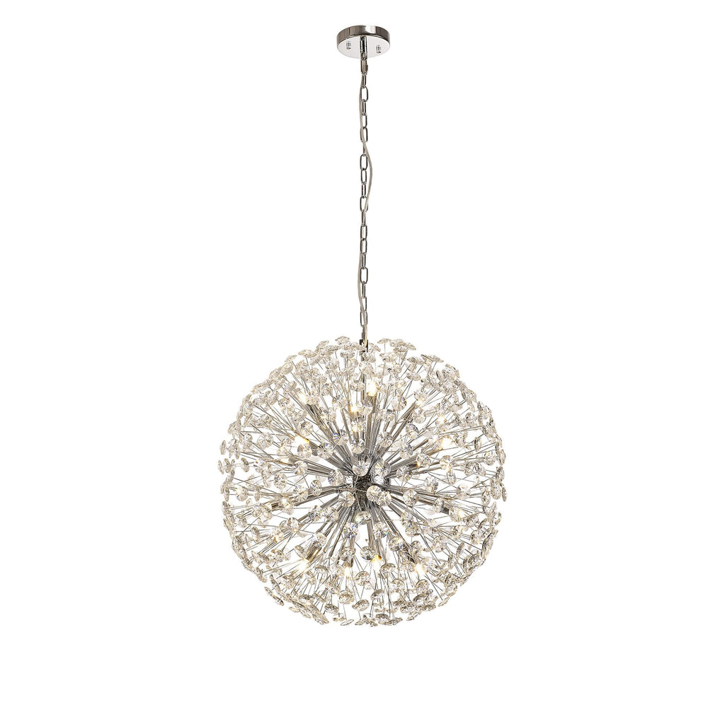 NL99759 Paris 16 Light Pendant Polished Chrome Crystal