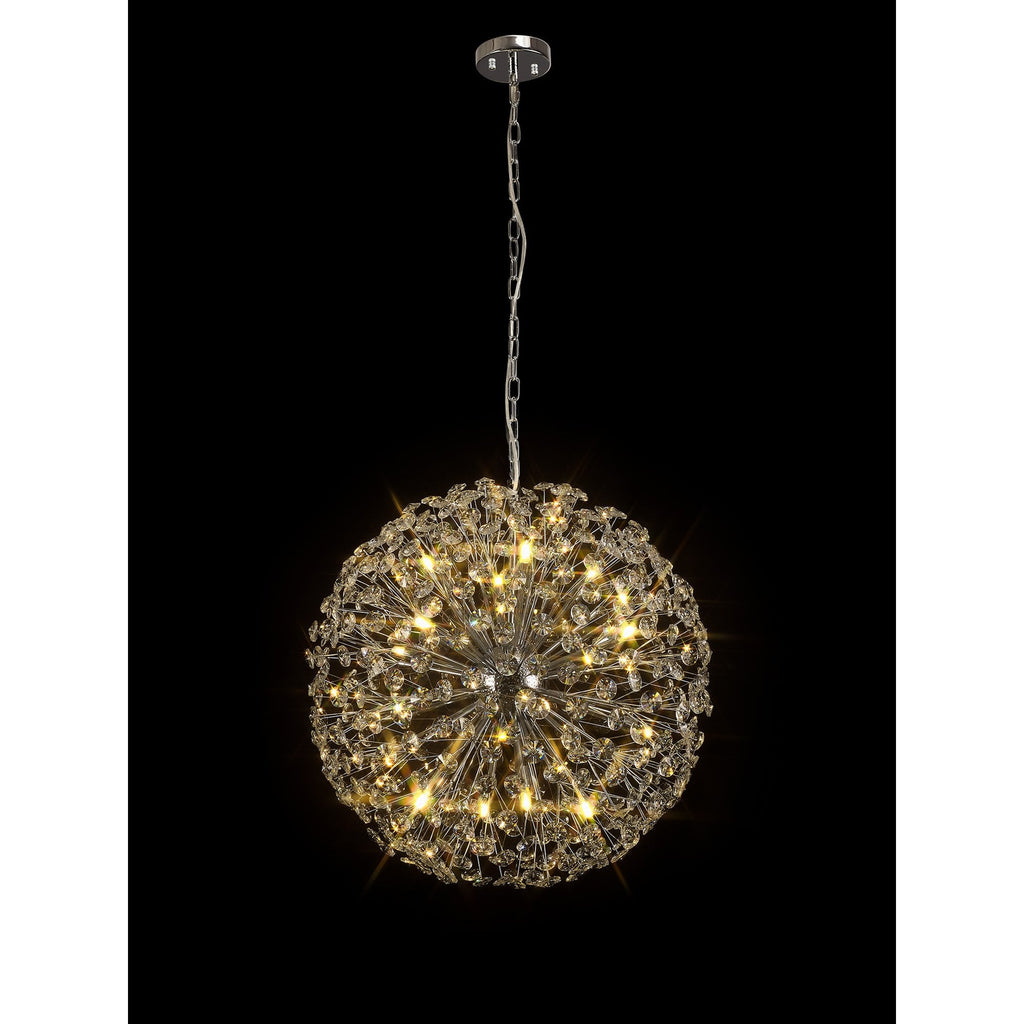 NL99759 Paris 16 Light Pendant Polished Chrome Crystal